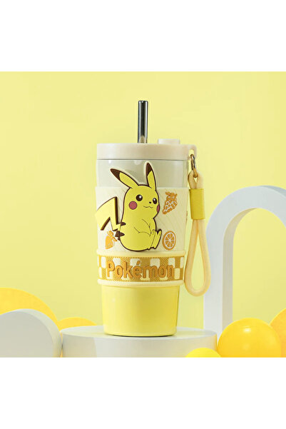Pokémon Pikachu Water Bottle & Tumbler 650ml with Carrying Strap – Leakproof ...