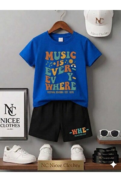 NC Nicee Clothes ΚΑΛΟΚΑΙΡΙΝΟ ΠΑΙΔΙΚΟ ΜΠΛΟΥΖΑΚΙ ΣΟΡΤΣ UNISEX (ΜΕ ΣΤΑΜΠΑ MUSİC ...