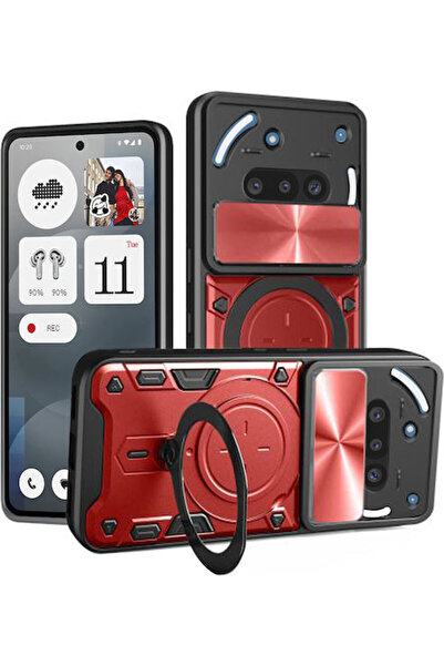 Techsuit Πίσω Κάλυμμα Μεταλλικό Κόκκινο (Nothing Phone (3a)) Κωδικός: KF2347319