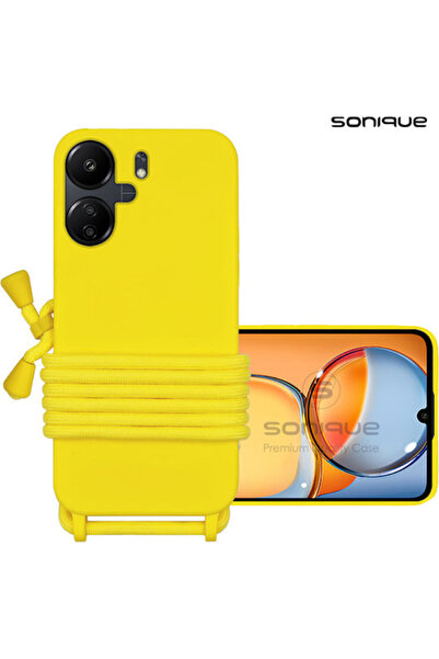 Other Θήκη σιλικόνης με κορδόνι μεταφοράς Sonique για Xiaomi Redmi 13c 4g Red...