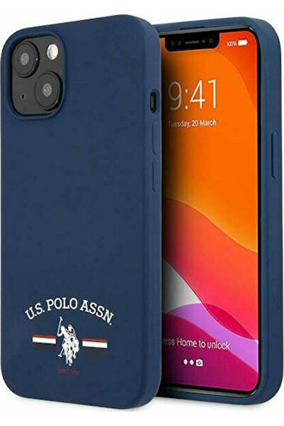 U.S. Polo Assn. Θήκη Πλάτης Σιλικόνης με Λογότυπο, Σιλικόνης Ναυτικό Μπλε (iP...