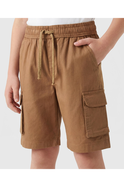 Pine kids Cotton Elastane Woven Above Knee Length Solid Short with Pocket - B...