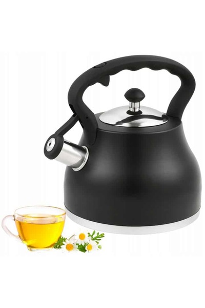 Ofenbach Whistling Kettle 2.7 L Stainless Steel Black — NB-100313BL