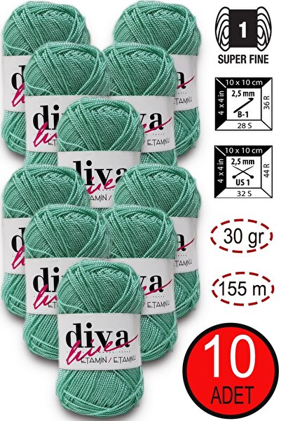 Diva İplik ديفا إيتامين 49 بالنعناع (عبوة من 10 قطع)