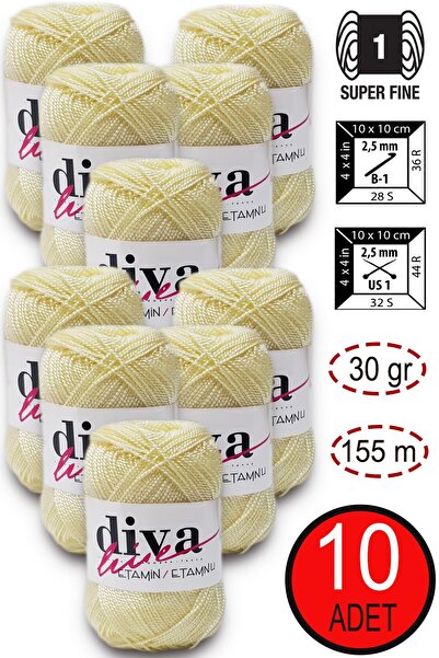 Diva İplik Diva Etamin 39 Galben platină (Pachet de 10)
