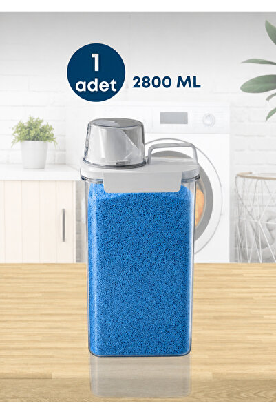 Ahlat Store 1 قطعة صندوق تخزين منظفات مقاوم للتسرب - حاوية مقاس 2800 مل