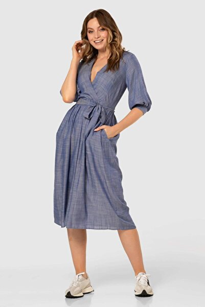 ROHBOUTIQUE Rochie petrecută cu încrețituri Closet London Blue - DR4541