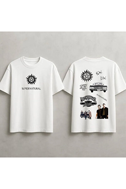 STİL-X Μπλουζάκι Supernatural με στάμπα, Unisex, 100% βαμβακερό, Oversize