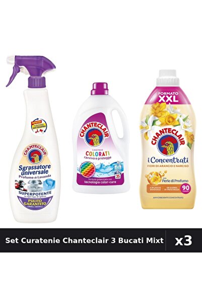 Chanteclair Set 3 Degresant Universal 600ml - Detergent 1575ml Balsam 1800ml