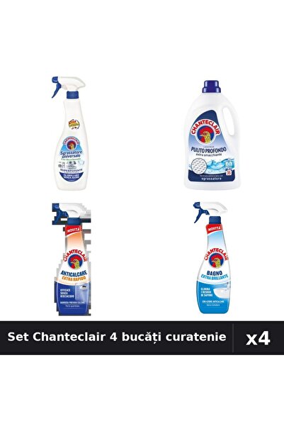 Chanteclair Set 4 Degresant și Detergent - 1575ml, 600ml, 625ml - Bicarbonat,...