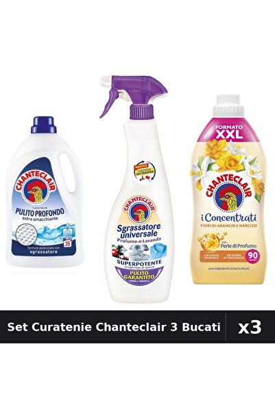 Chanteclair Set 3 Detergent + Degresant + Balsam 1575ml 1800ml 600ml - Curate...