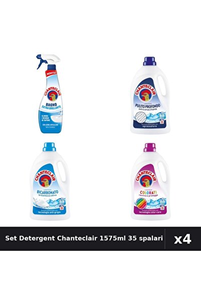 Chanteclair Set 4 Detergent Lichid Rufe 1575ml 35 Spalari - Color, Bicarbonat...