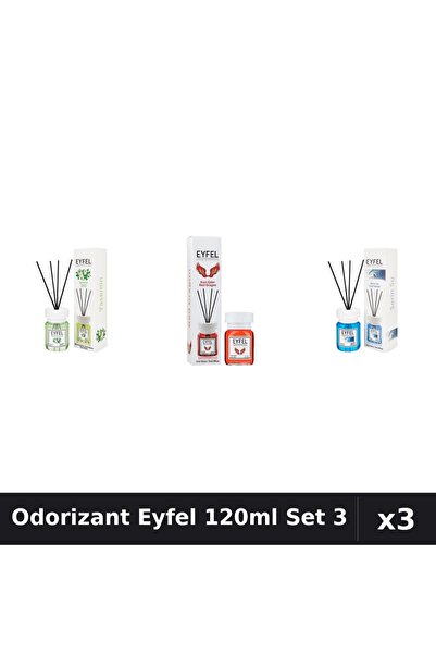 Eyfel Set 3 Odorizante Camera cu Betisoare 120ml - Iasomie, Red Dragon, Cool ...