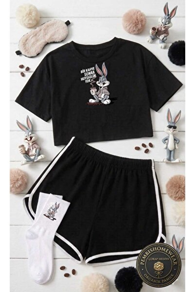 PEMBİŞ HOMEWEAR %100 Pamuklu Kadın Pijama Takımı | Çorap Hediyeli!