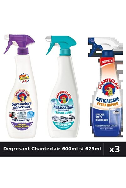 Chanteclair Set 3 Degresant 600ml și 625ml - Lavanda, Anti-Miros, Extra Rapid