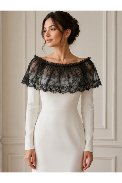 PL Black madonna collar elastic std