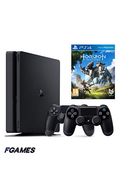Sony Consola Playstation 4 Slim Ps4 1TB + Două controlere + Horizon Zero Dawn...