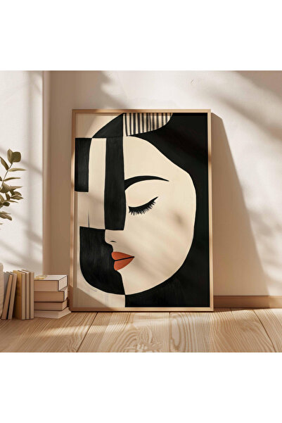 Tuba Decor Εικόνα αφηρημένης γυναίκας με ξύλινο πλαίσιο ενός τεμαχίου