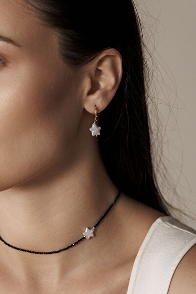 Lisa&Co. Cercei Argint Star Pearl Argint placat cu rodiu / Perle de apa dulce...