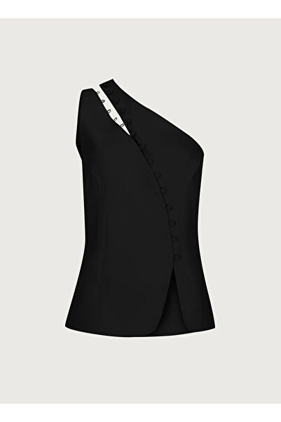 Atelier Aliz Siyah Kadın Viskoz Karışımlı Bluz ALZ-8436