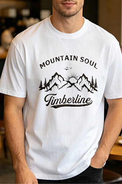 Fleck Casual Outdoor Style T Shirts For Men Mountain Soul Timberline Graphic ...