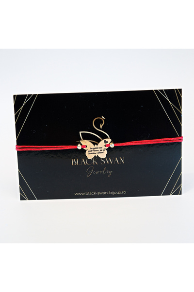 BLACK SWAN Bijoux Bratara snur si fluture din aur 14K - 'In spatele unui copi...