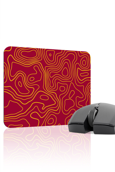 mousepad bastir Κίτρινο Κόκκινο 22X18 Fan Gaming Mouse Pad Αντιολισθητική βάσ...