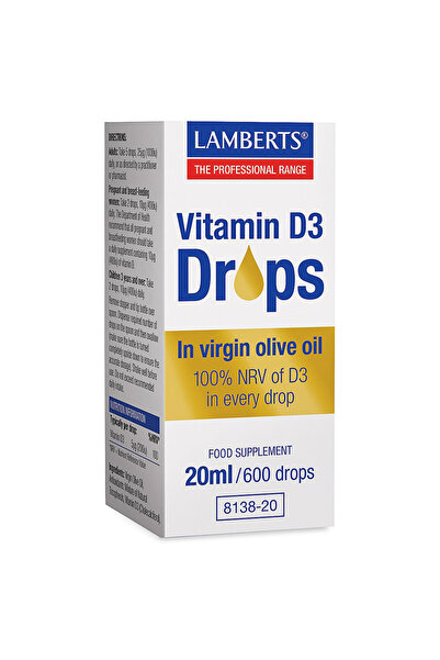 Lamberts Βιταμίνη D3 Σταγόνες 20ml 600 Σταγόνες