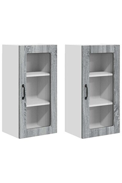 vidaxl Kitchen cabinet 2 pcs Sonoma Grey 40 x 31 x 80 cm