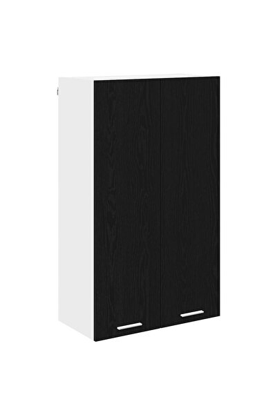 vidaxl Wall cabinet Black Oak 60 x 31 x 100 cm Composite wood