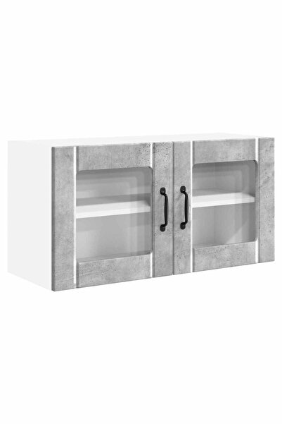 vidaxl Kitchen Cabinet Concrete Grey 80 x 31 x 40 cm Composite Wood