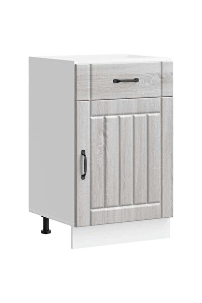 vidaxl "Lucca" Kitchen Base Cabinet Sonoma Gray Engineered Wood