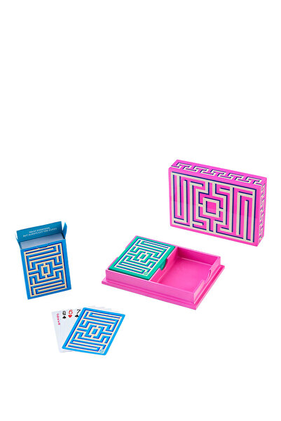 Jonathan Adler Op Art Lacquer Ahşap Kart Seti
