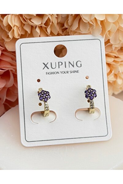 ATELİER GİZEM Xuping kararmaz gold çiçek çelik çocuk küpesi