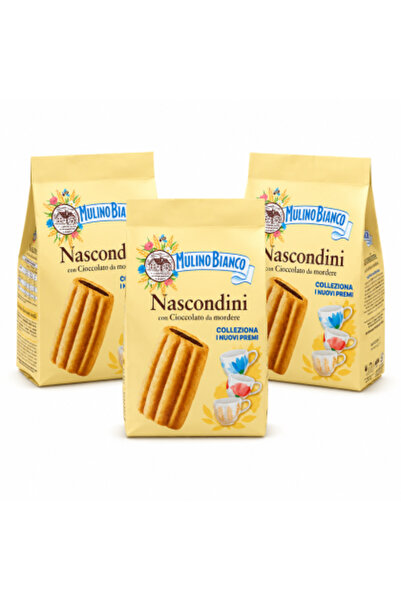 Mulino Bianco Set 3 x Nascondini, fragile biscuits with chocolate, 330 g/piece