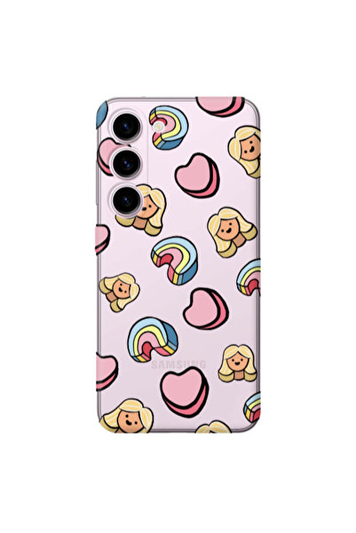 Other Samsung S23 Plus Girl rainbow and hearts Transparent Silicone TPU Θήκη