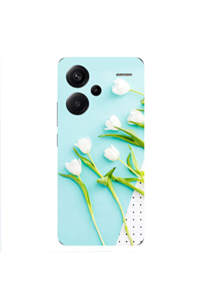 Other Xiaomi Redmi Note 13 Pro+ 5G White Tulips Transparent Silicone TPU Θήκη
