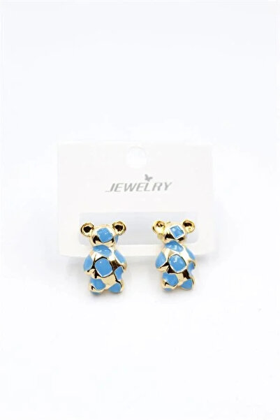 Marsilyan Nvdn- Ieg - Mineli Teddy Bear Earrings - Turquoise Iegrs-Nvdn1