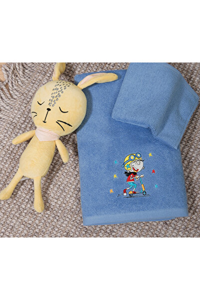 home wear Σετ βαμβακερές πετσέτες για την πόλη 2 τεμάχια nef-nef Μπλε 30x50+7...