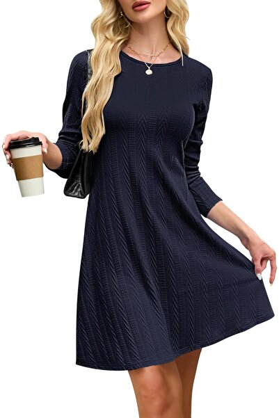 AUSELILY winter dresses for women uk ladies jumper dresses long sleeve knitte...
