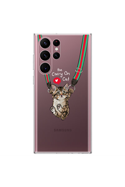 Other Samsung S22 Ultra Swinging cat Transparent Silicone TPU Θήκη