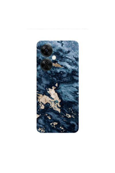Other Oneplus Nord CE 3 Lite 5G Marble Blue Gold Transparent Silicone TPU Θήκη
