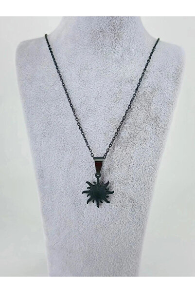 Marsilyan Nvdn- Ieg - Steel Men's Necklace with Sun Figure Iegrs-Nvdn1