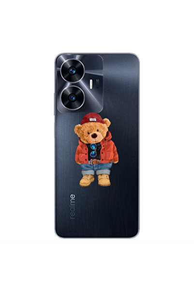 Other Realme Note 50 Bear in a hat Transparent Silicone TPU Θήκη