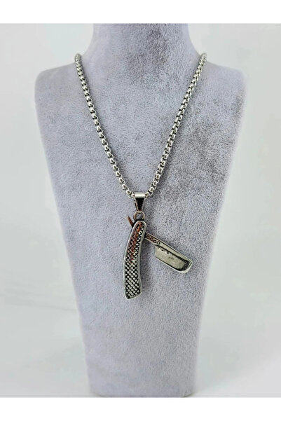 Marsilyan Nvdn- Ieg - Three-Dimensional Razor Figure Steel Men's Necklace Ieg...