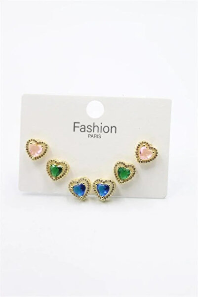Marsilyan Nvdn- Ieg - Heart Set Earrings - Gold Iegrs-Nvdn1