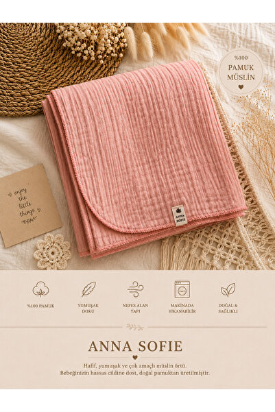 anna sofie 4 Layer Muslin Blanket 100% Cotton