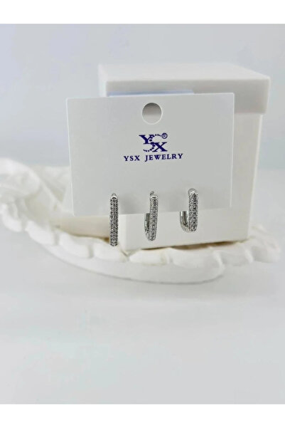 Marsilyan Nvdn- Ieg - Zircon Stone Triple Combination Earrings Iegrs-Nvdn1