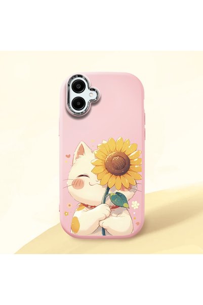 Hontinga Samsung Galaxy A06 Compatible Case Camera Protector Pink Silicone Co...