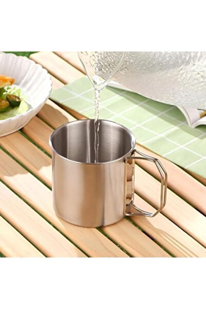 Yıldızan Terra Organik Steel 250 ml Folding Handle Coffee Camping Cup Terra O...